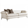 Trzyosobowa sofa z tkaniny bouclé kremowa 230 x 95 x 85 cm