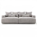 Modułowa sofa 4-osobowa z prążkowanego sztruksu, jasnoszara, 280 x 100 x 85 cm