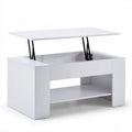 Biały stolik kawowy z podnoszonym blatem 100 x 50 x 43–63 cm